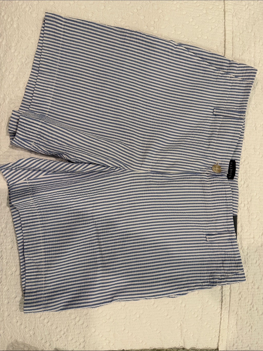Talbots Blue And White Striped Womenâs Shorts